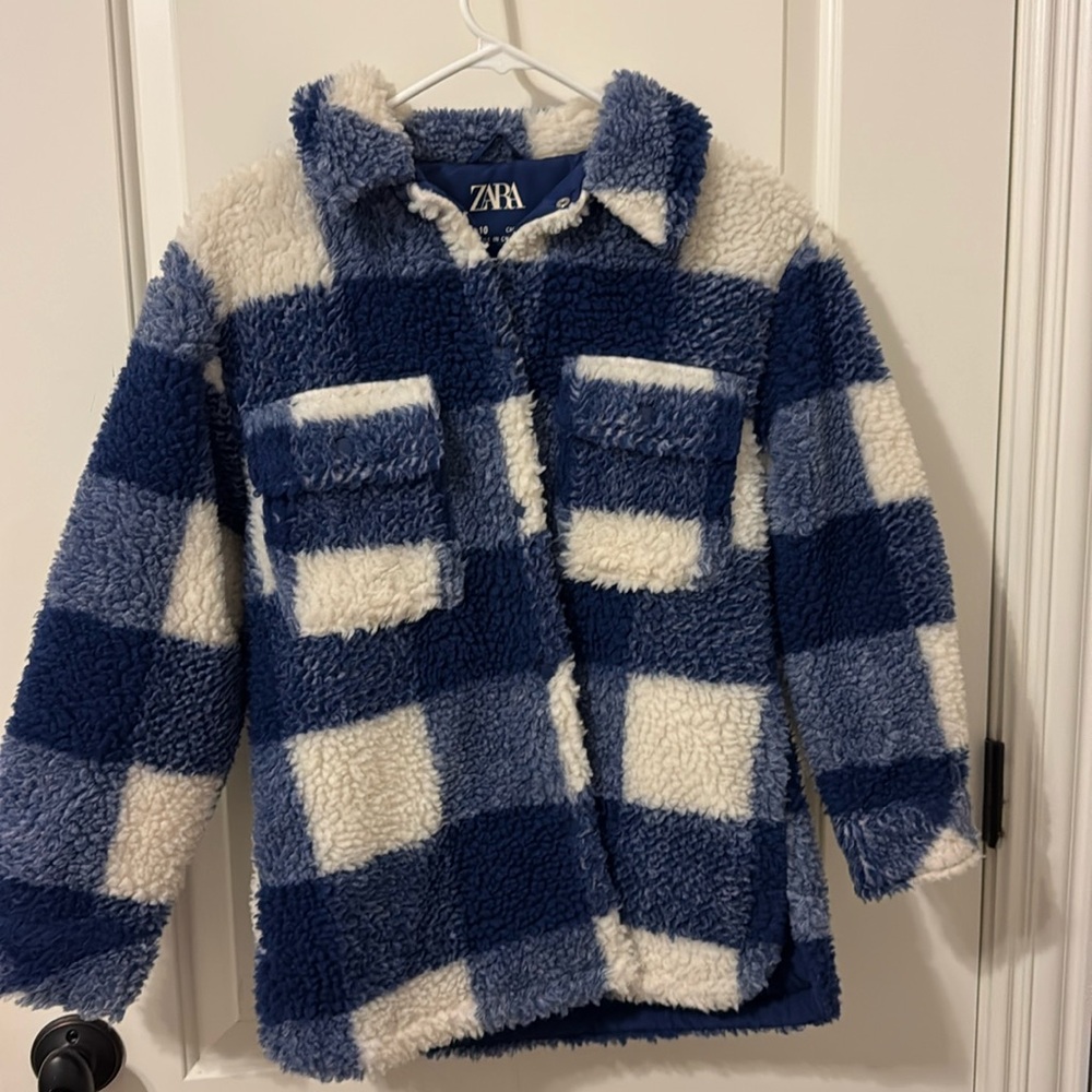 Zara Girls Fleeced, Quilted lined Jacket